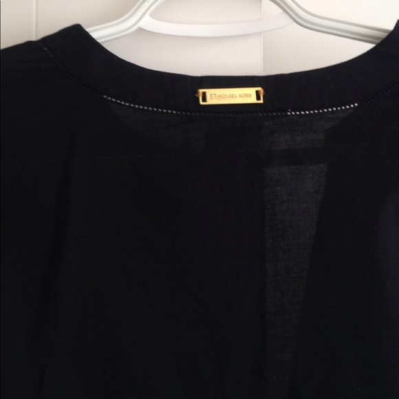 Michael Kors Black cotton top/cover up - Picture 3 of 3